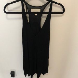 Black rayon tank top blouse